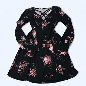 Knotd Black Floral Dress